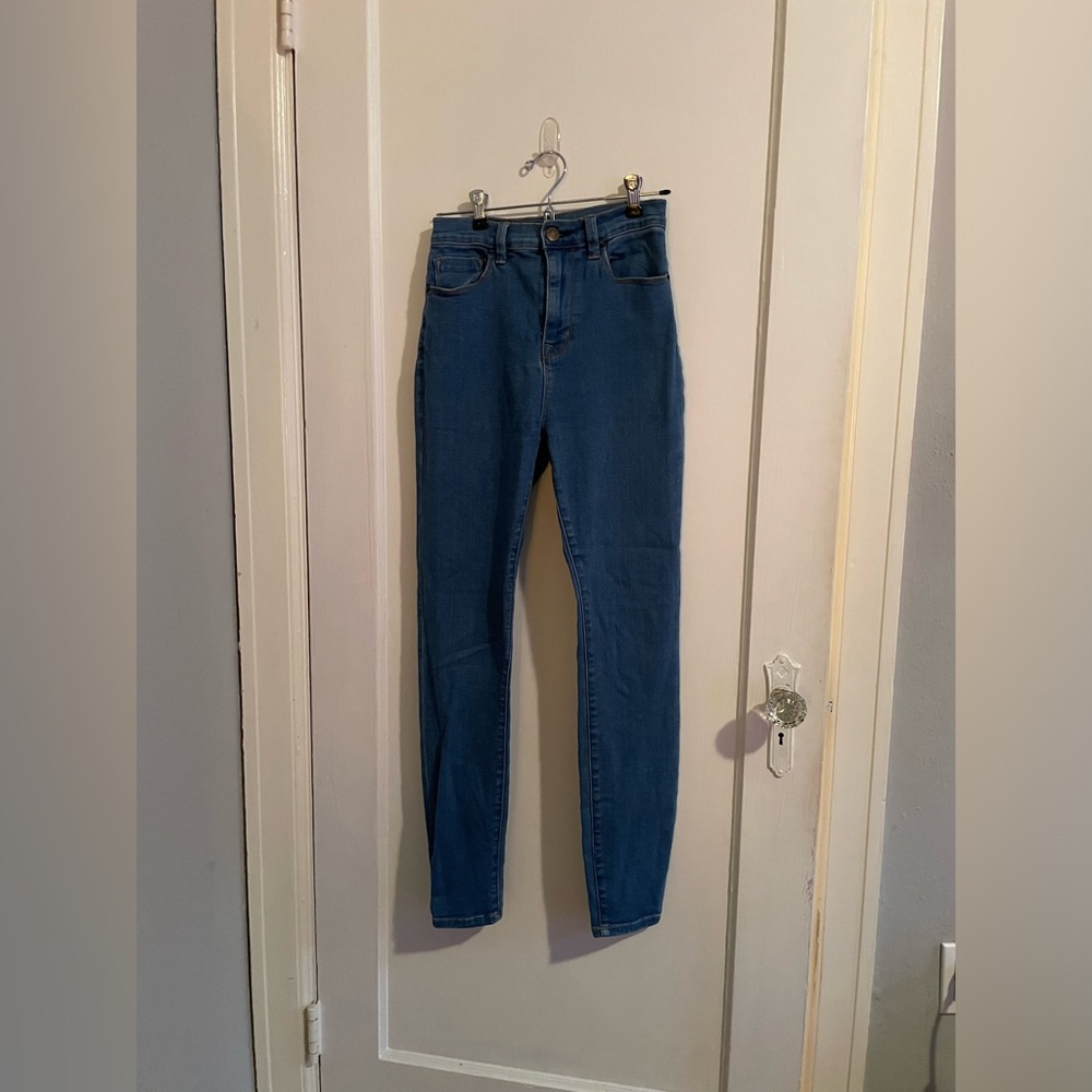 BDG Super High Rise Twig Ankle Jean 27W 29L Classic Blue Denim Skinny Jeans